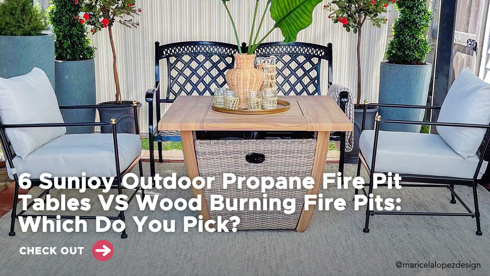 6 Sunjoy Outdoor Propane Fire Pit Tables VS Wood Burning Fire Pits: Which Do You Pick?