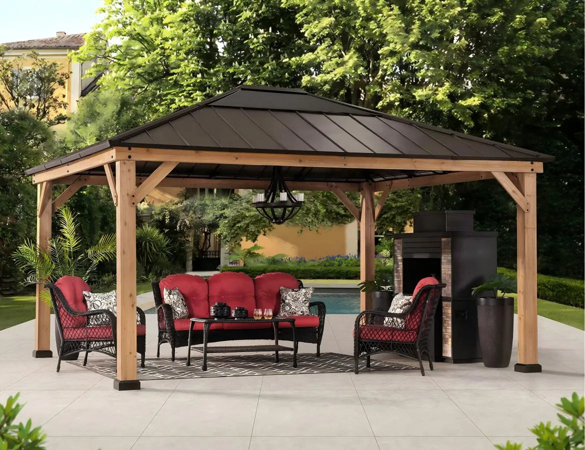 Autumn Patio Inspirations with SUNJOY: Cozy Gazebos, Pergolas & Fire Pits