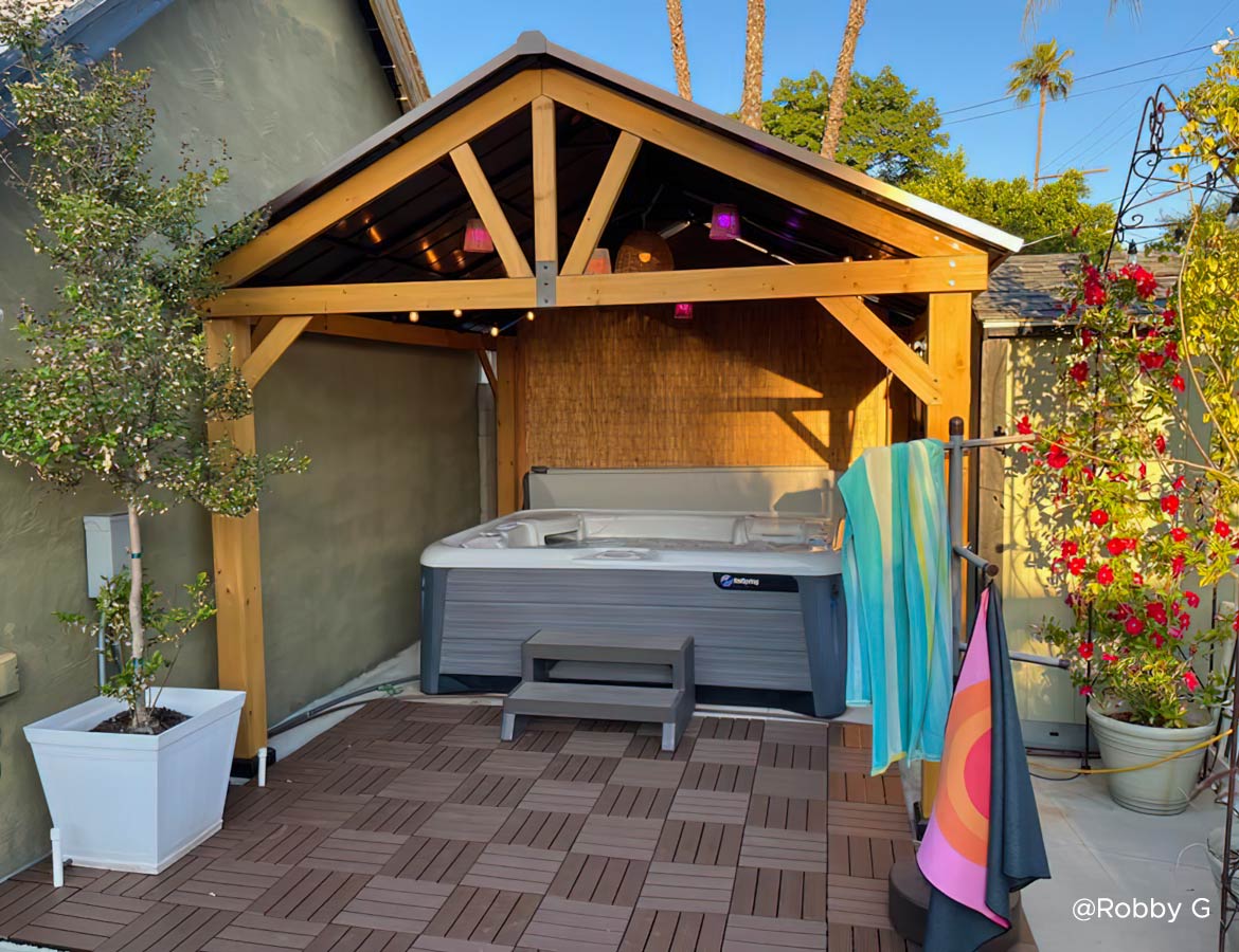 Gazebo Over Hot Tub: Ideal Height for Comfort & Safety
