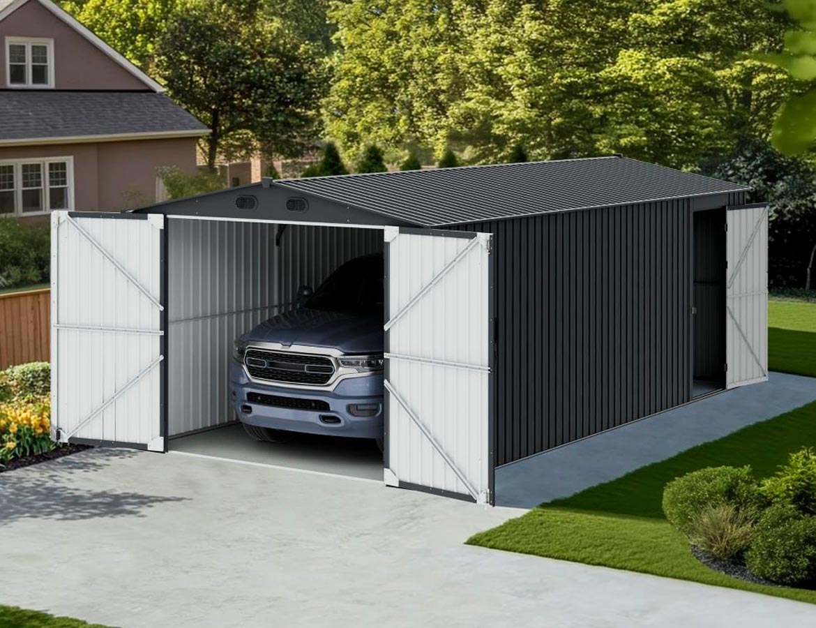 Small Backyard Savior! Multifunctional Carport + Storage Space Integrated Solution