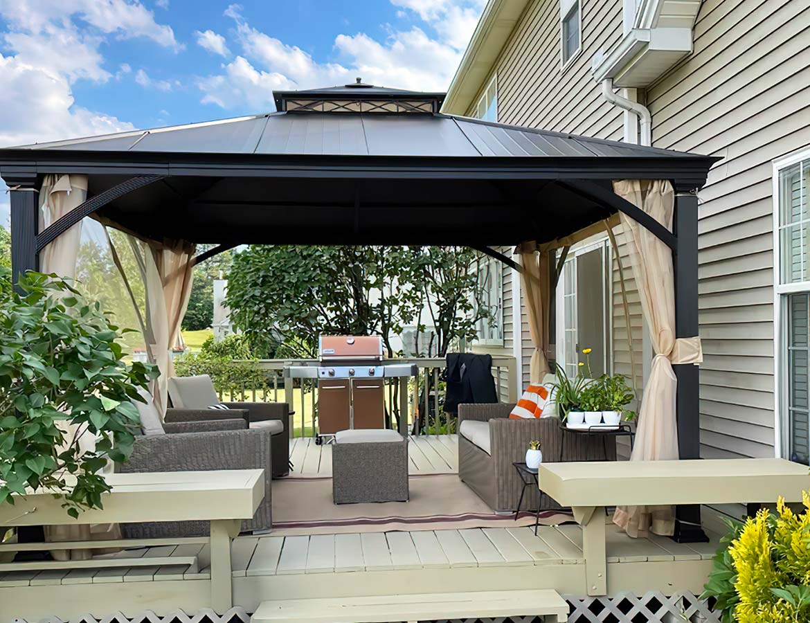 11x13 Metal Gazebo with Aluminum Frame