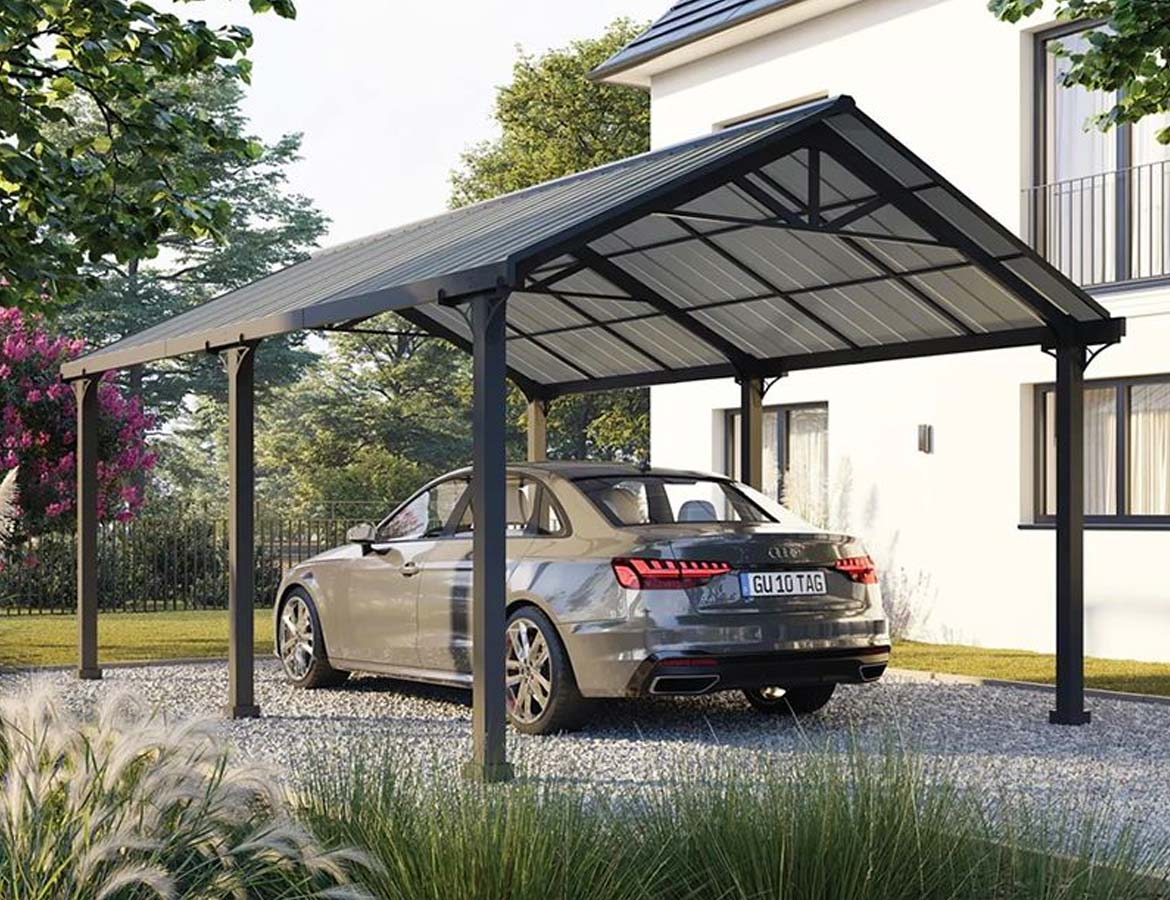 12x20 Metal Carport with 2 Ceiling Hooks
