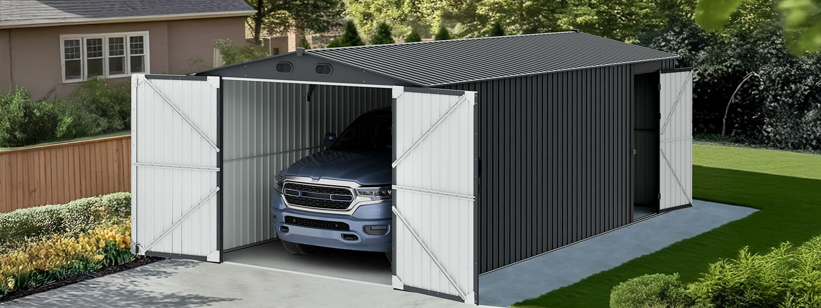 Outdoor Storage Sheds & Shed Kits for Backyard Organization - SUNJOY