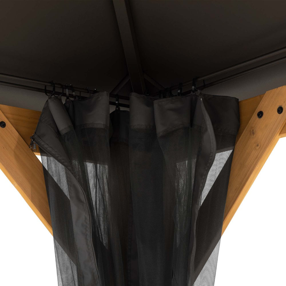 SUNJOY Replacement Mosquito Netting for 12×20 ft. Wood-Framed Gazebos.