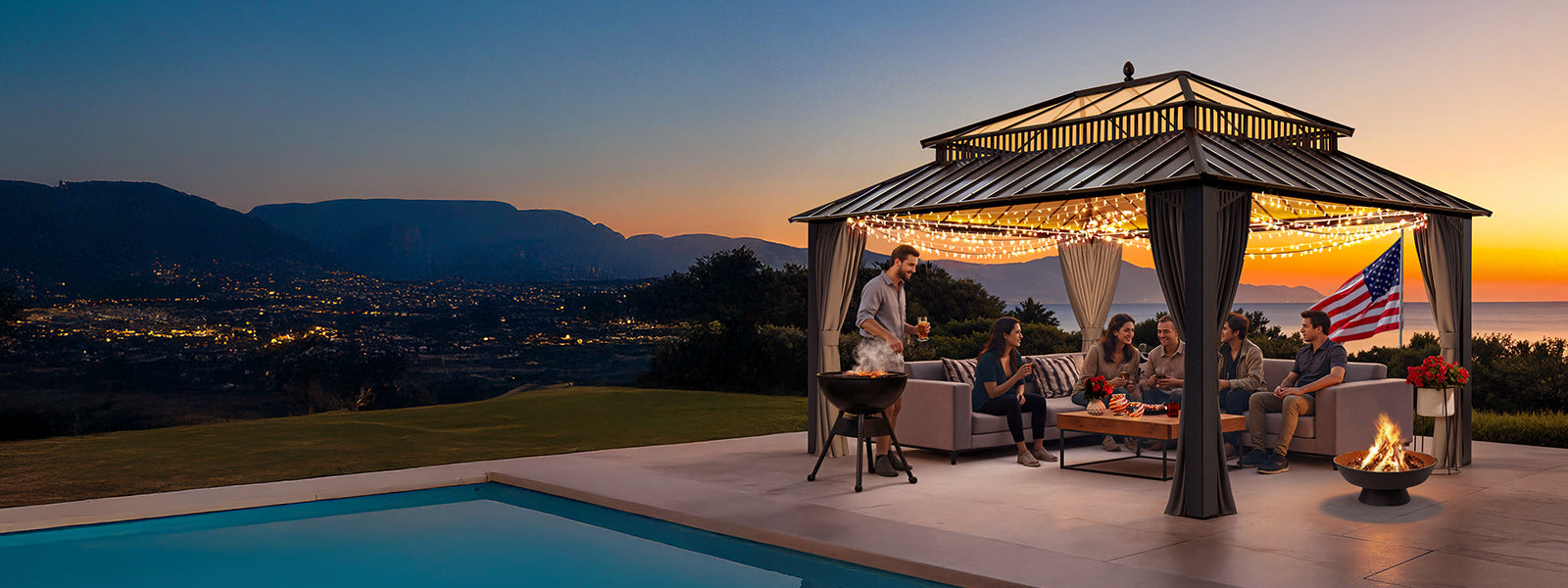 Celebrate Labor Day under PC Roof Gazebo