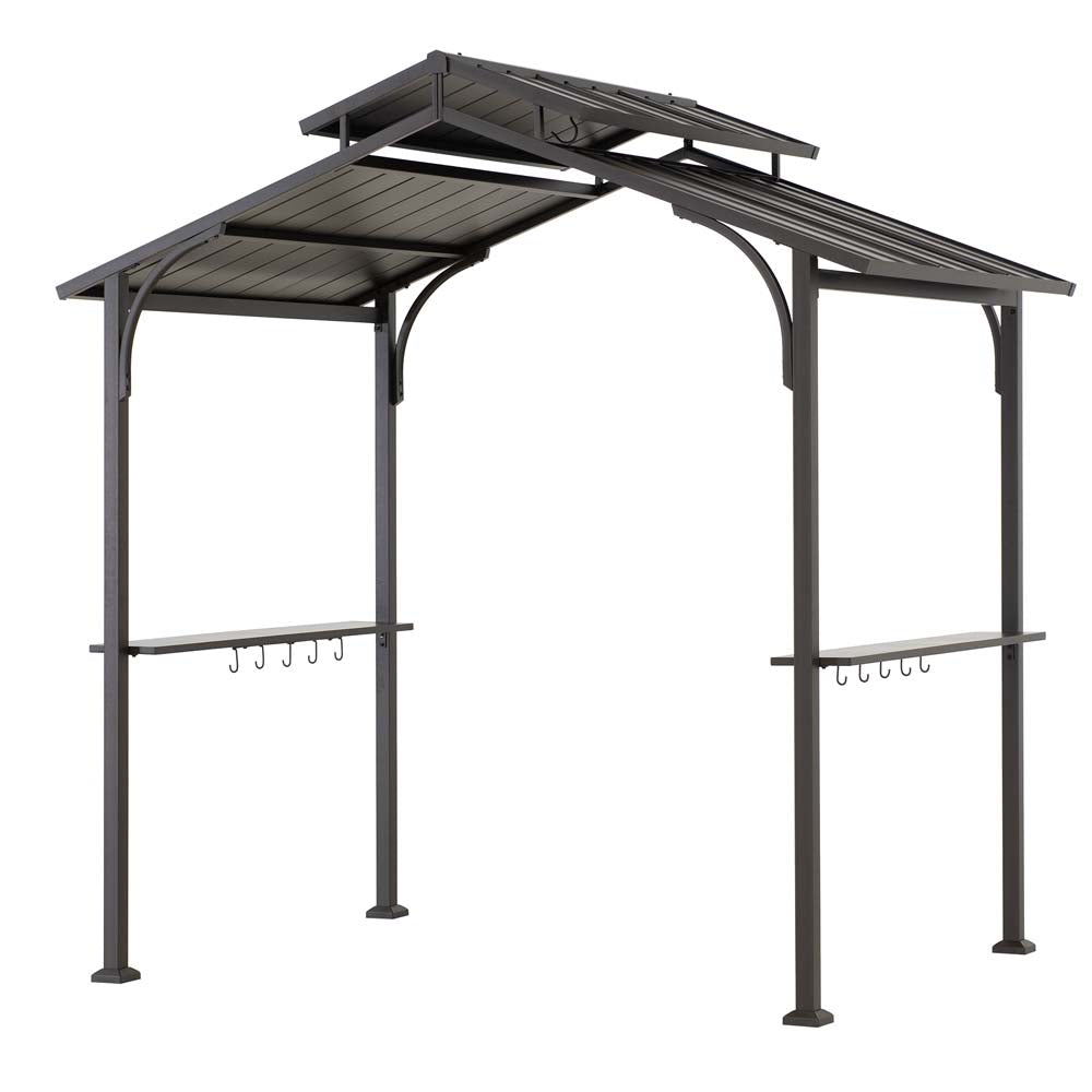 SUNJOY 5x8 Grilling Gazebo with Hooks and Bar Shelves for BBQ.