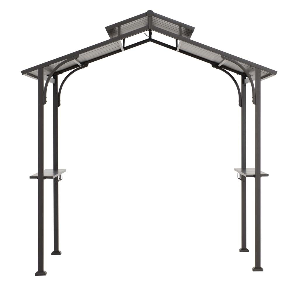 SUNJOY 5x8 Grilling Gazebo with Hooks and Bar Shelves for BBQ.