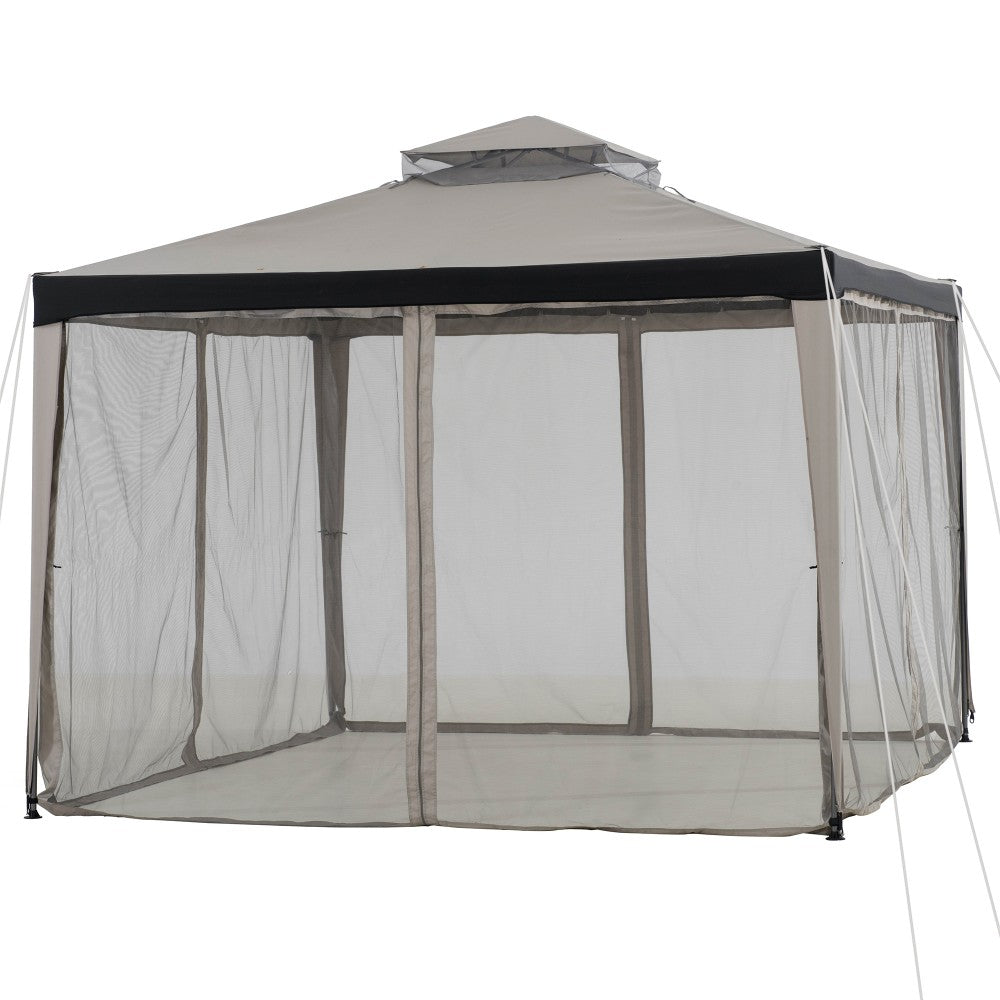 SUNJOY 10x10 Chatam Soft Top Gazebo with Mosquito Netting.