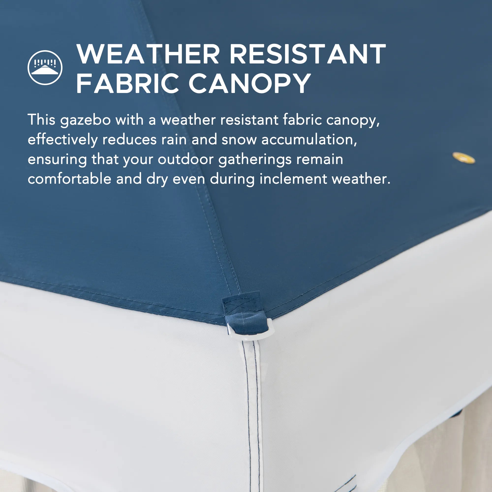 SUNJOY 10x10 Soft Top Gazebo with Mosquito Netting - Navy & White