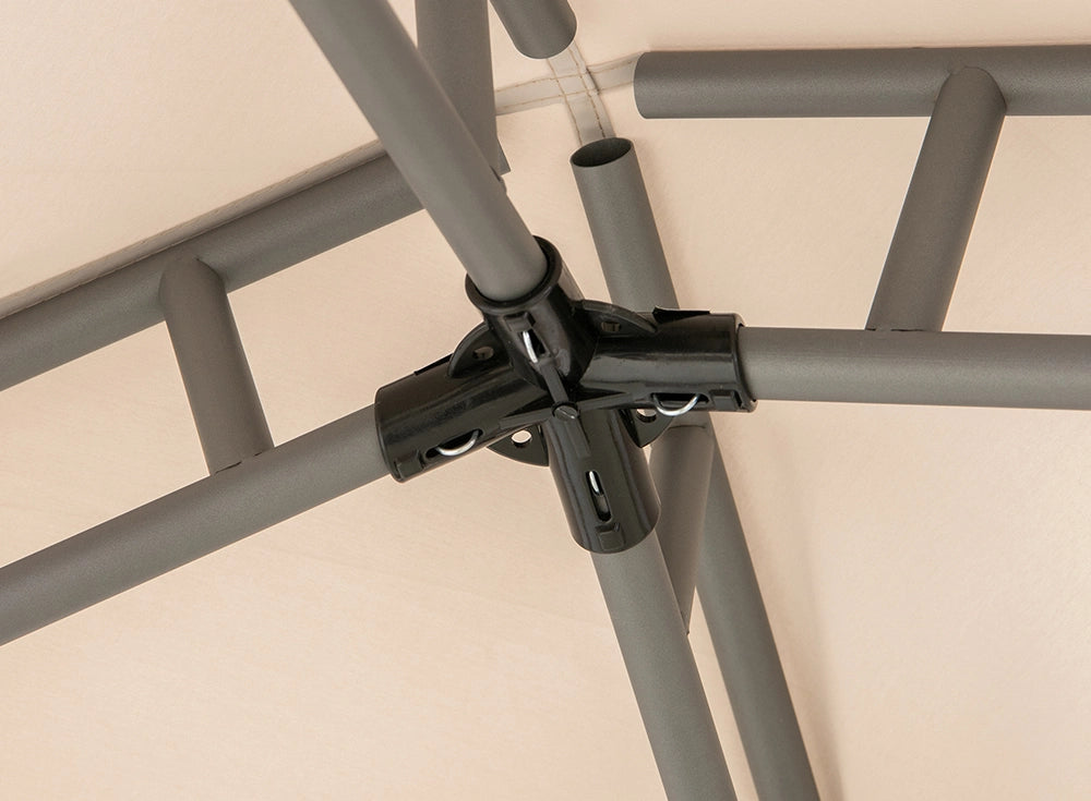 SUNJOY 8x8 Soft Top Gazebo with Mosquito Netting - Gray & Khaki