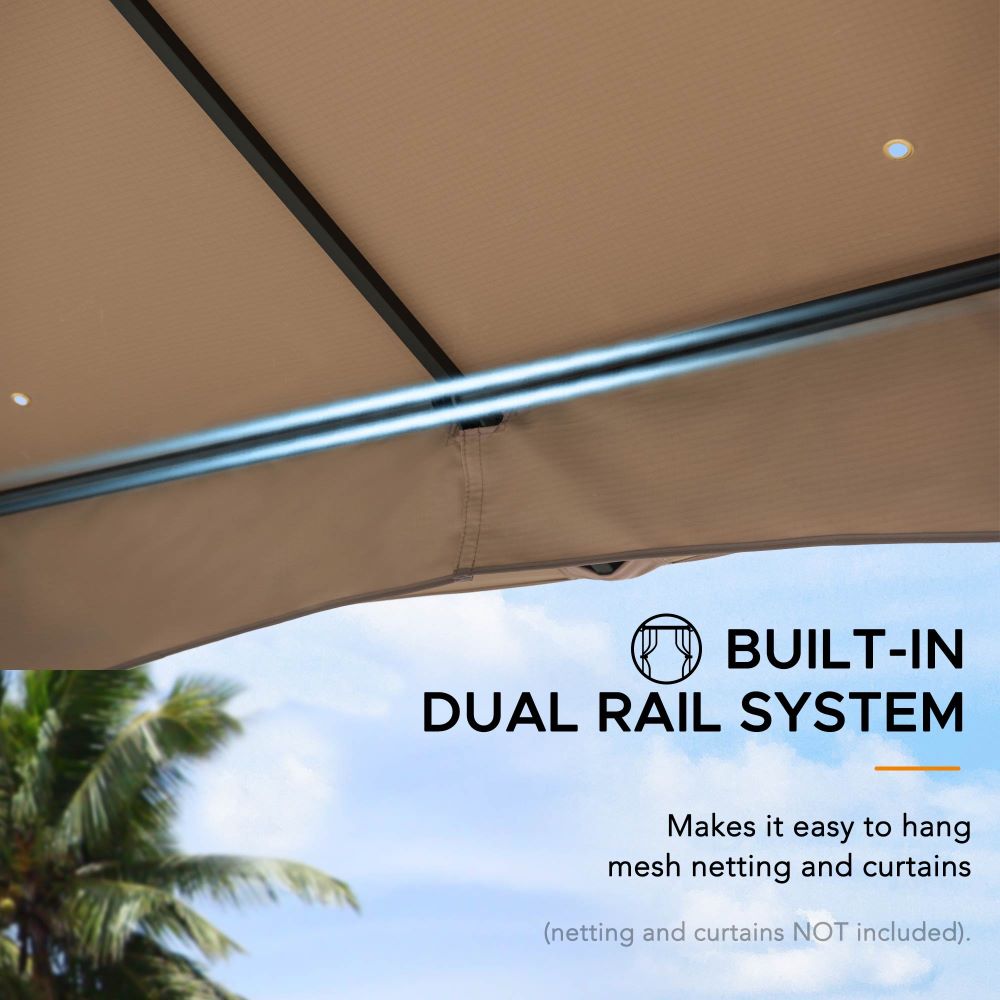 SUNJOY 11x11 Canopy Gazebo with Bamboo Look Steel Frame.