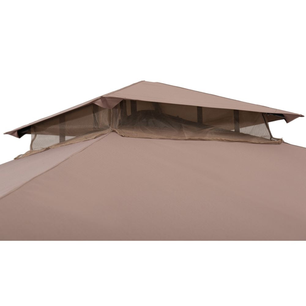 SUNJOY 11x11 Canopy Gazebo with Bamboo Look Steel Frame