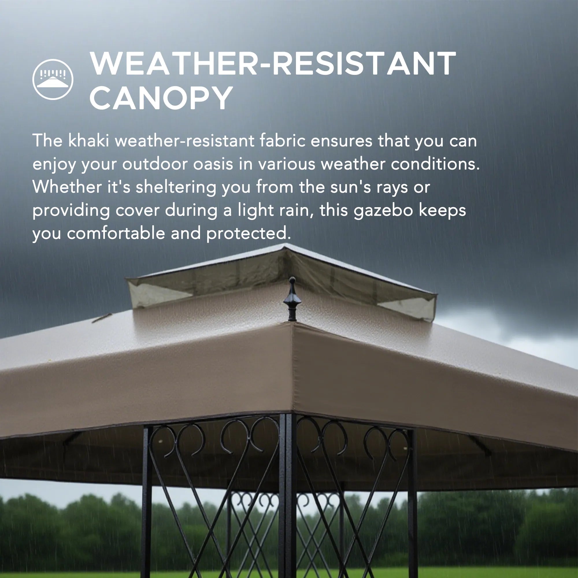 SUNJOY 10x12 Steel Frame 2-Tier Soft Top Gazebo with Ceiling Hook