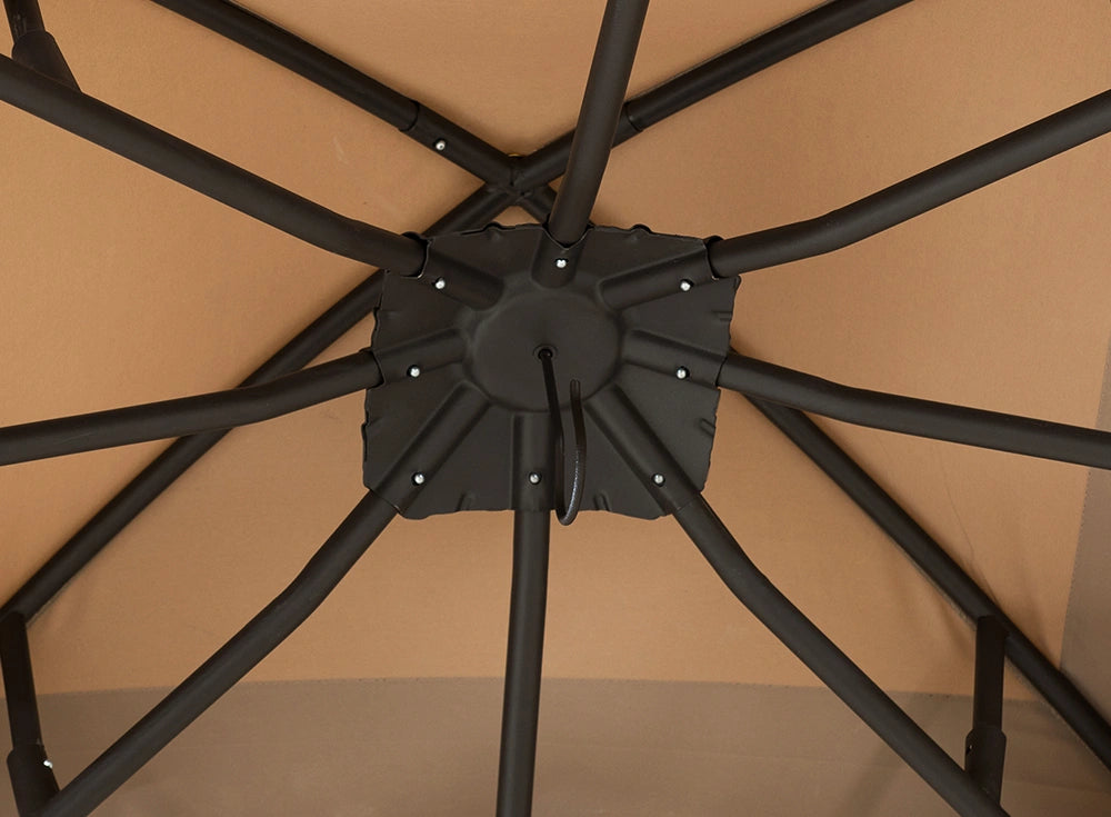 SUNJOY 10x13 Steel Outdoor Canopy Gazebo with Netting