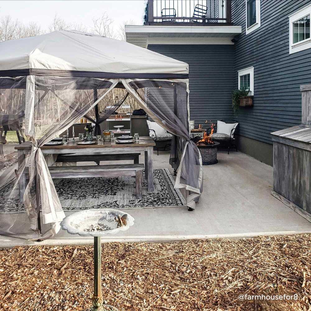 SUNJOY 11x11 Hexagon Pop Up Gazebo with Netting.