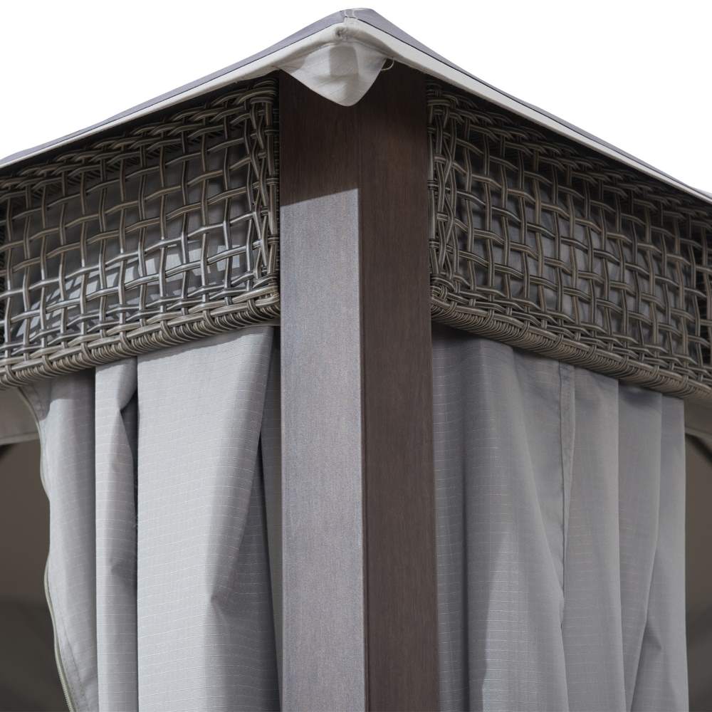 SUNJOY 11x13 Backyard Gazebo with Netting and Curtain