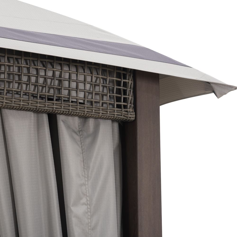 SUNJOY 11x13 Backyard Gazebo with Netting and Curtain