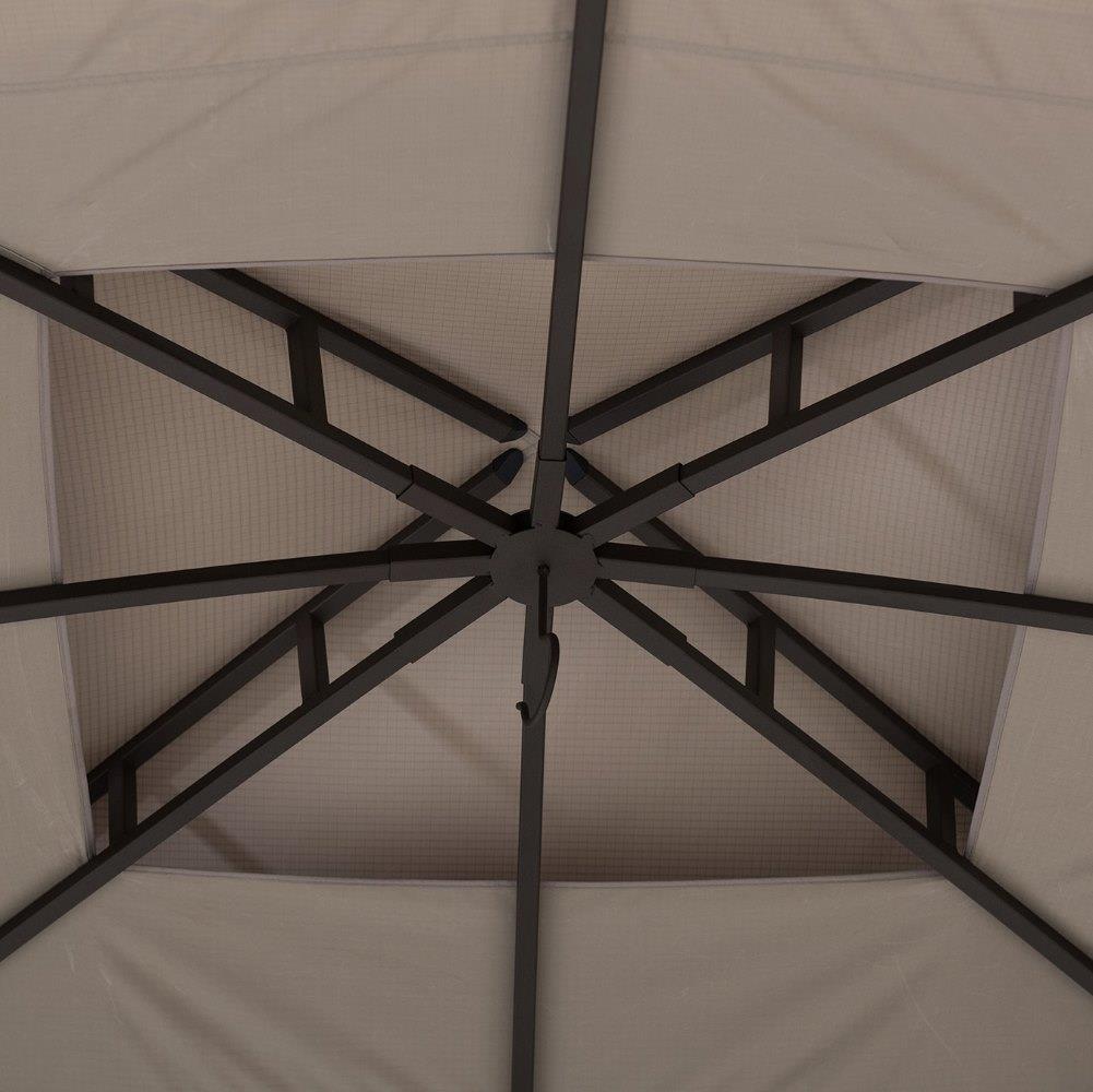 SUNJOY 11x13 Backyard Gazebo with Netting and Curtain