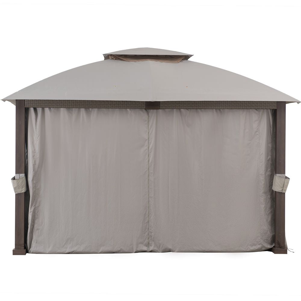 SUNJOY 11x13 Backyard Gazebo with Netting and Curtain