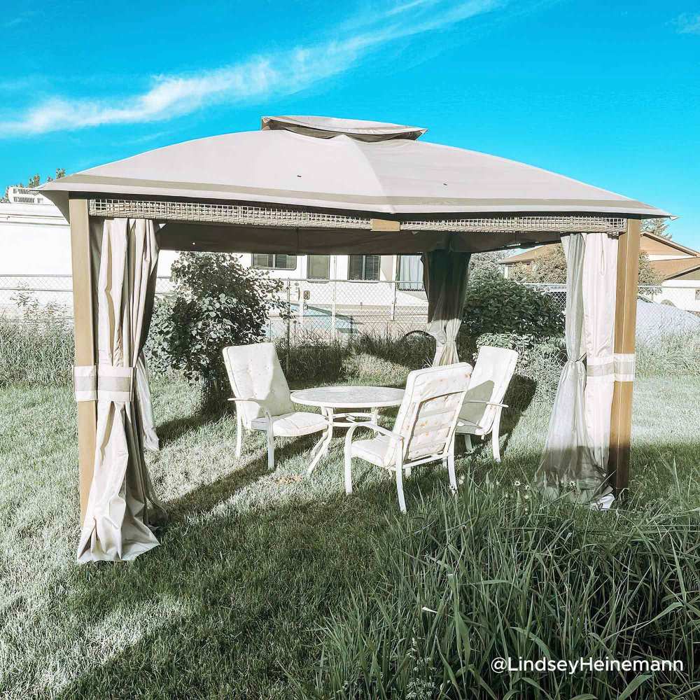 SUNJOY 11x13 Backyard Gazebo with Netting and Curtain.