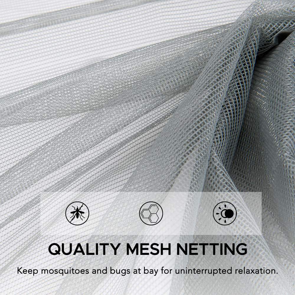 SUNJOY 11x13 Soft Top Gazebo with Netting & Curtains, Patio Gazebo with 2-Tier Roof and Ceiling Hook - Light Gray