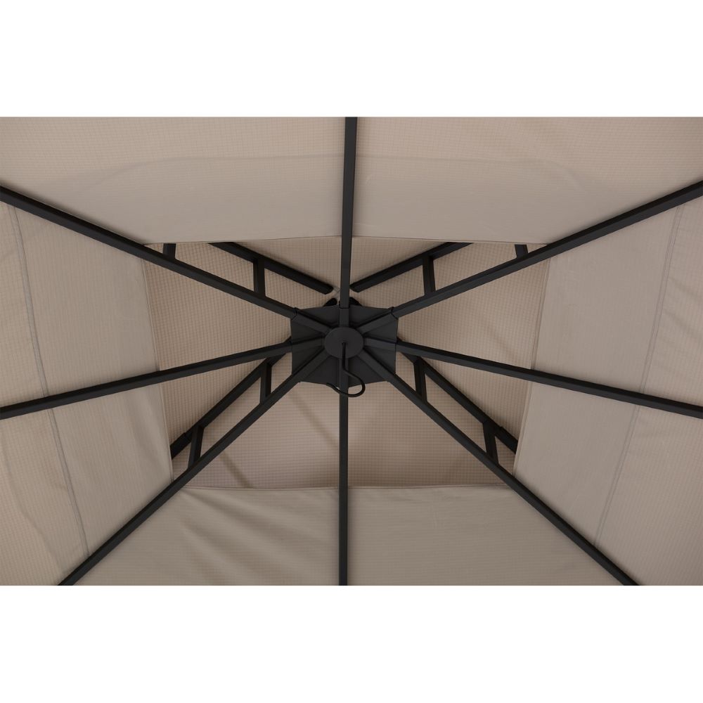 SUNJOY 11x13 Soft Top Gazebo with Netting and Curtain