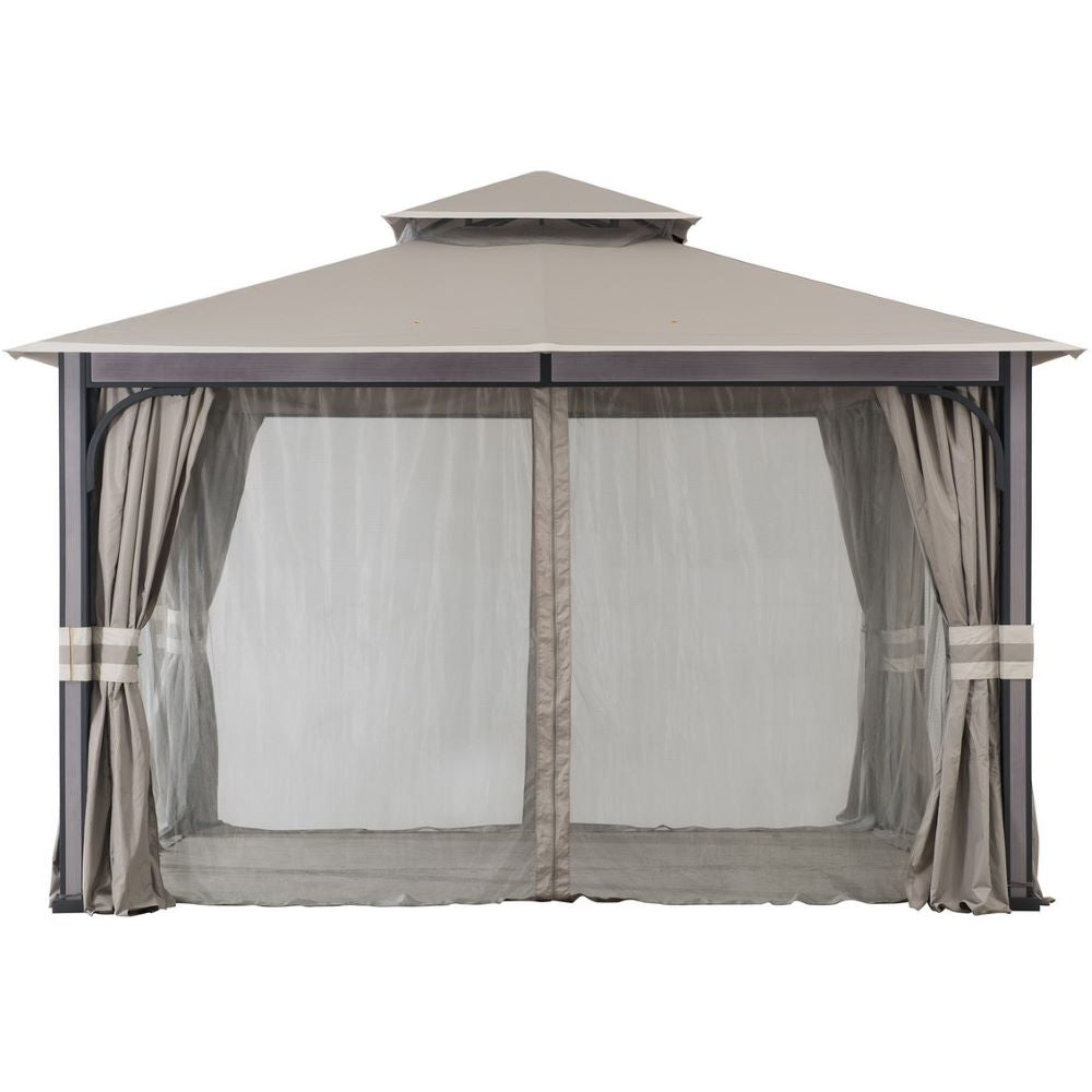 SUNJOY 11x13 Soft Top Gazebo with Netting and Curtain