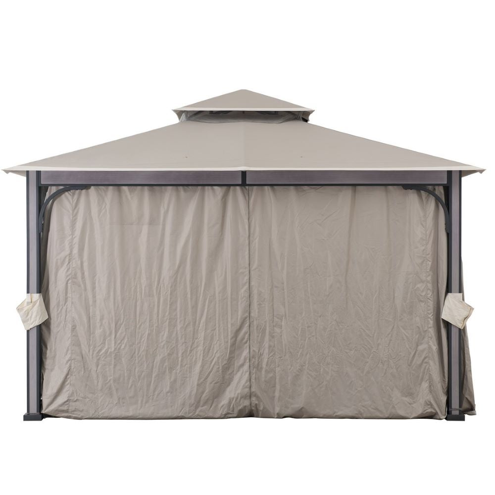 SUNJOY 11x13 Soft Top Gazebo with Netting and Curtain