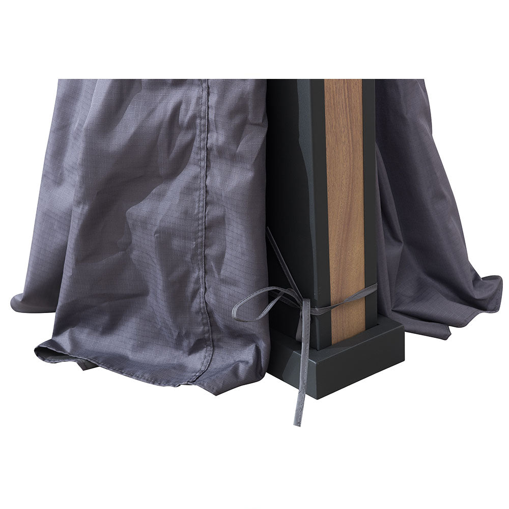 SUNJOY 11x13 Soft Top Gazebo with Netting and Curtain - Dark Gray