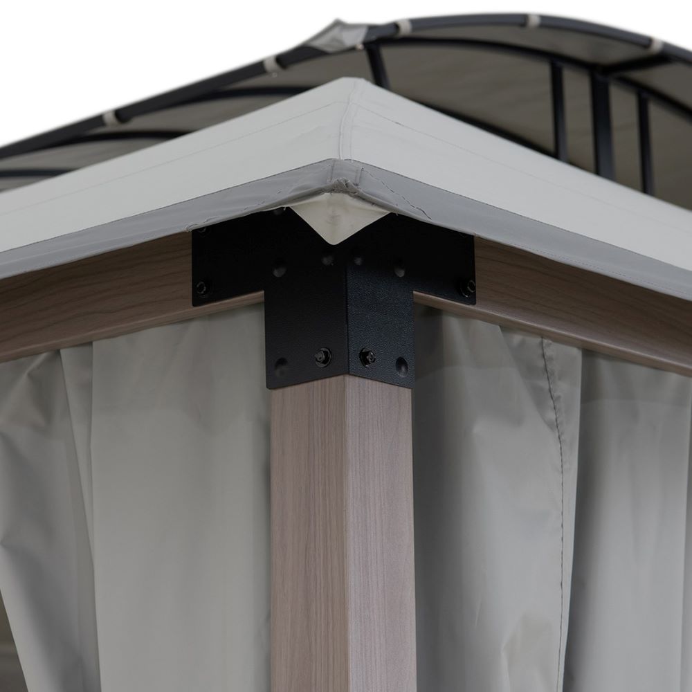 SUNJOY 11x13 Outdoor Canopy Gazebo Kit with Netting and Curtain