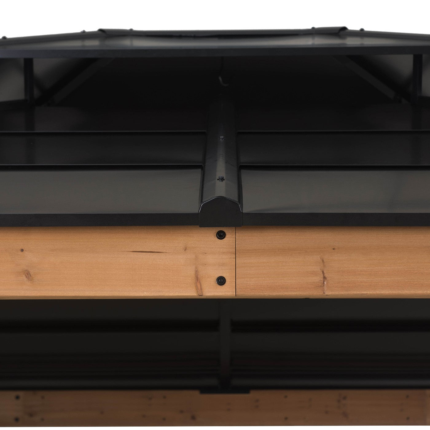 SUNJOY 11x13 Hardtop Gazebo with Cedar Frame and Ceiling Hook - Natural Cedar