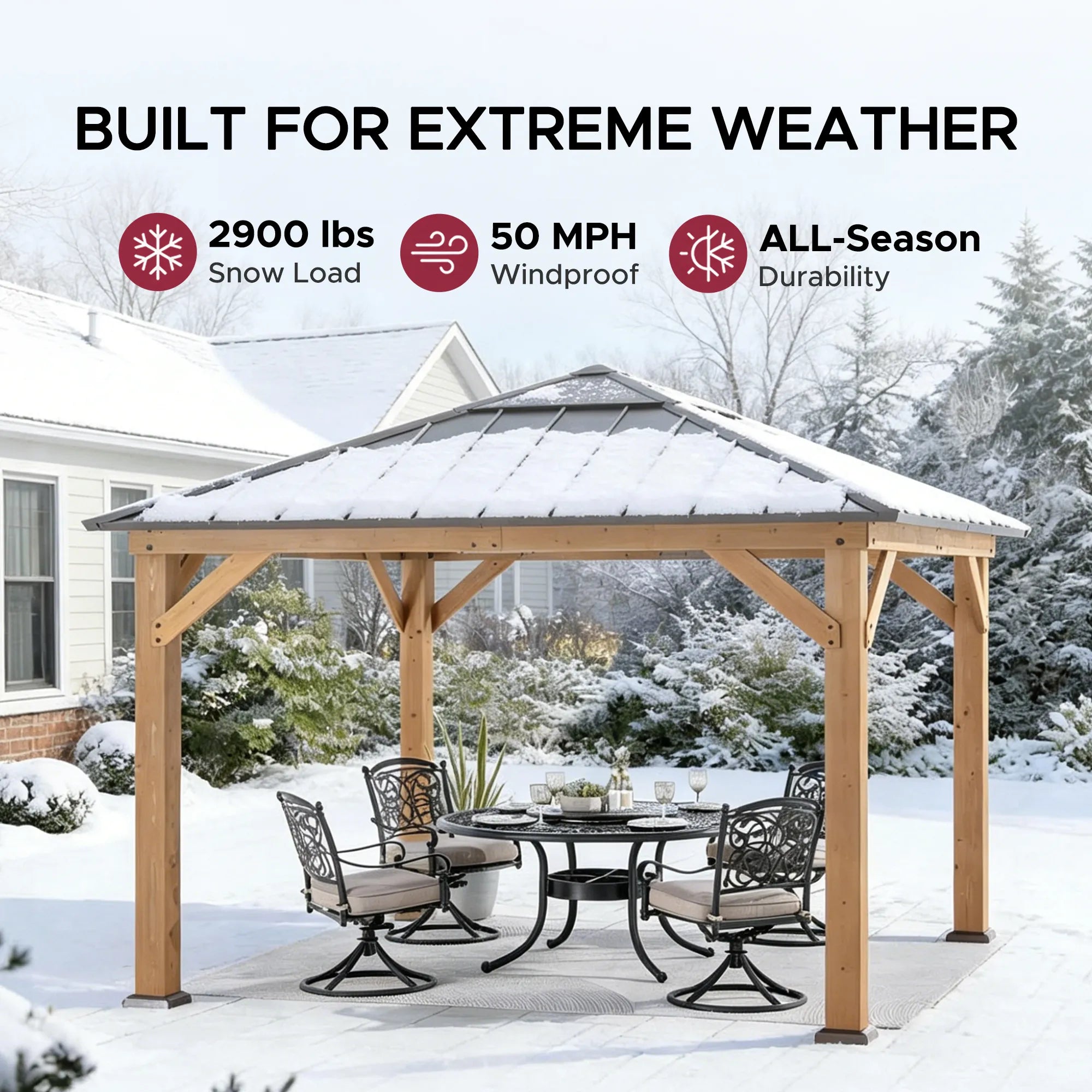 Antrim Skylight Cedar Gazebo, 11x11