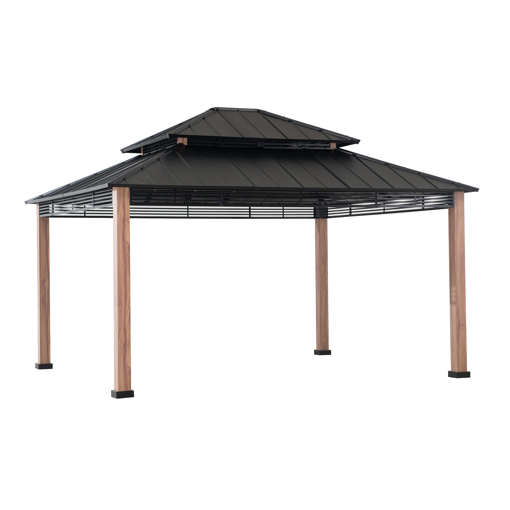 Summit Heavy-Duty Double-Roof Gazebo, 13x15
