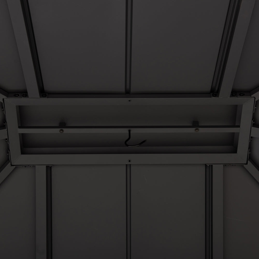 SUNJOY 12x14 Gazebo with Wood Shelves, Solar Speaker, and LED Lights