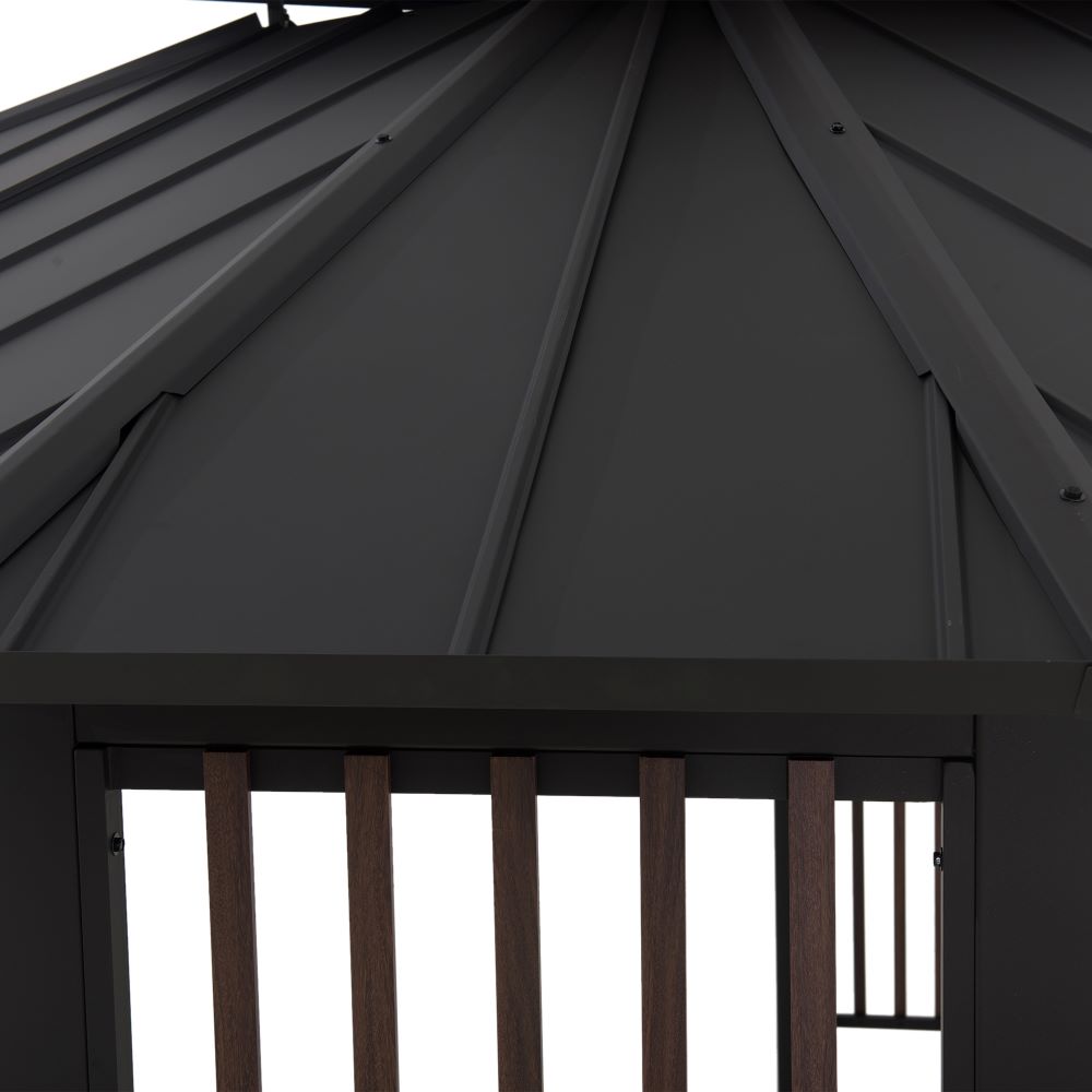 SUNJOY 11x13 Octagon Gazebo with Steel Roof and Ceiling Hook