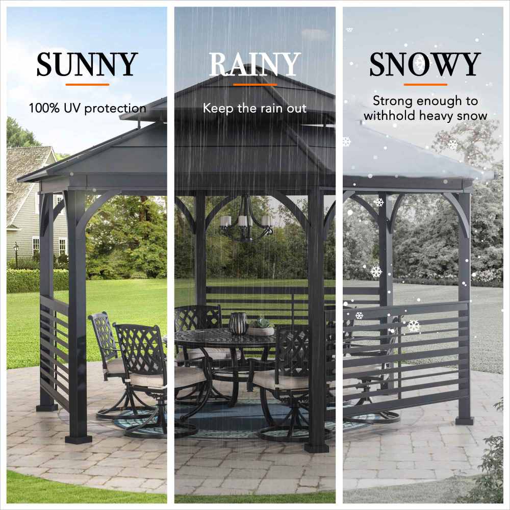 SUNJOY 15x15 Metal Roof Gazebo