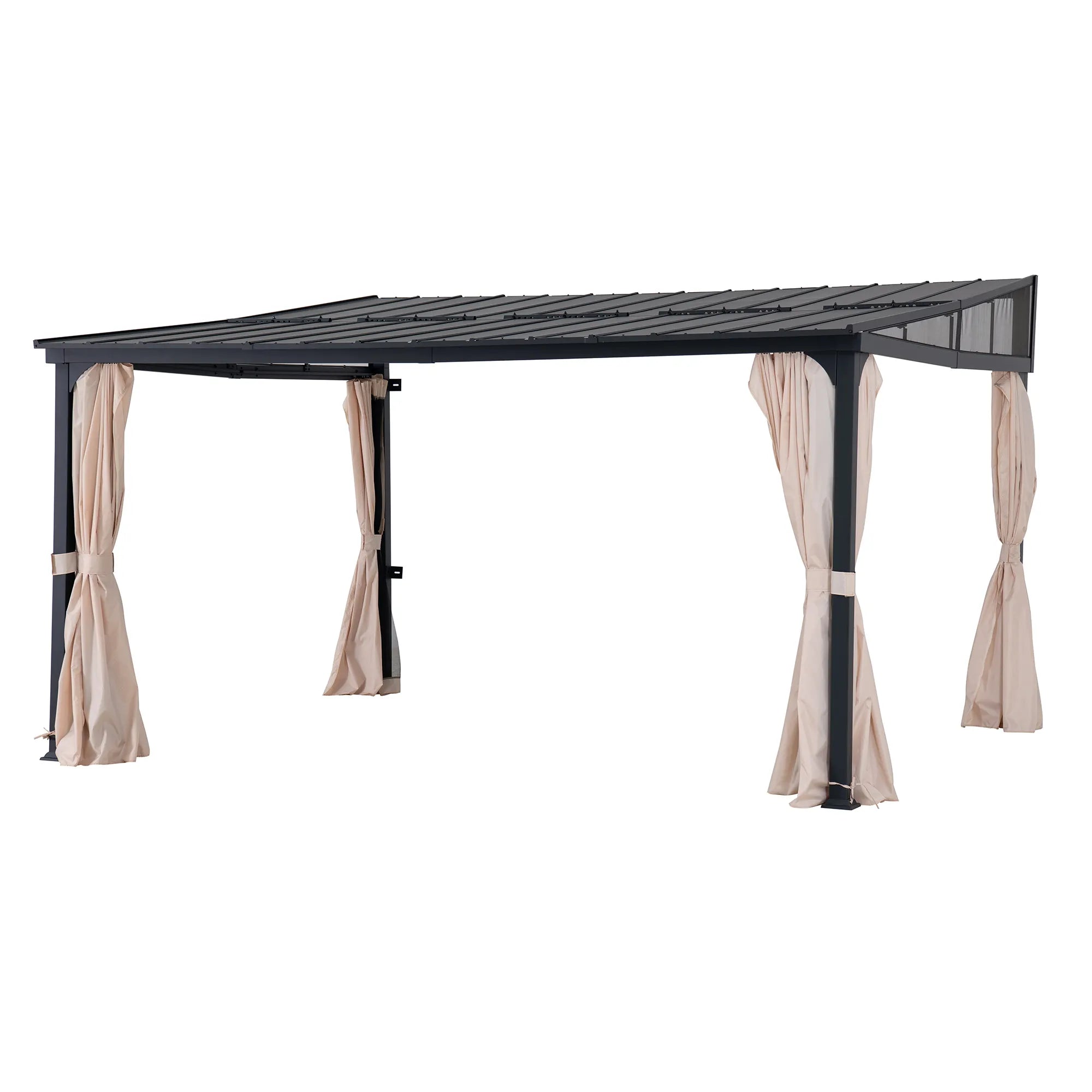 Vista Hardtop Wall-Mounted Gazebo, 12x14