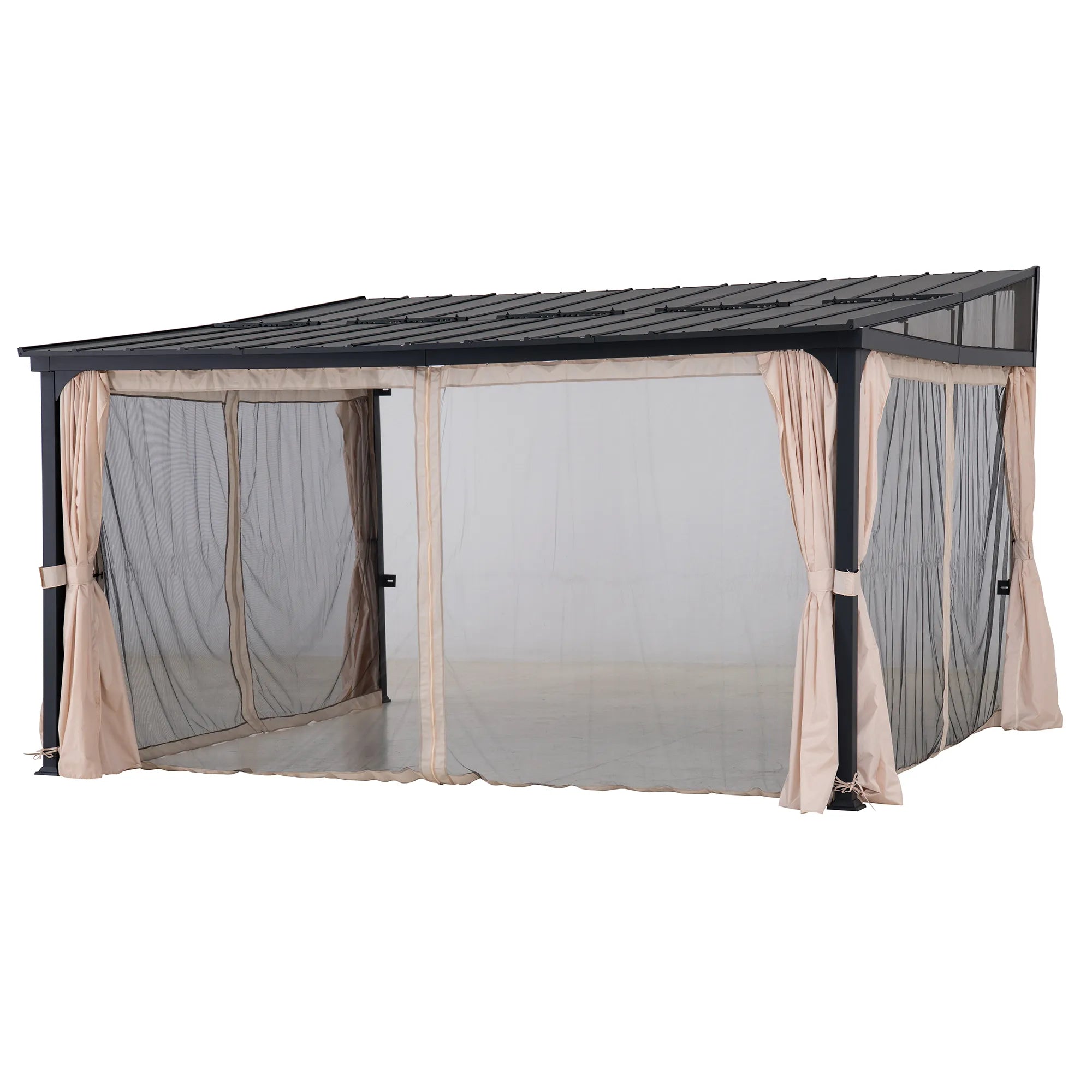 Vista Hardtop Wall-Mounted Gazebo, 12x14