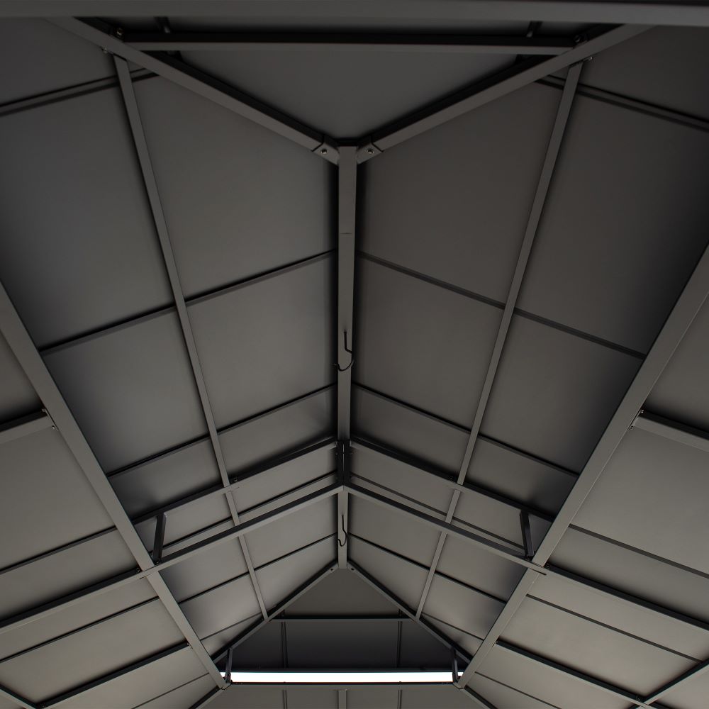 SUNJOY 12x20 Aluminum Hardtop Gazebo with Dual Rails and Ceiling Hook