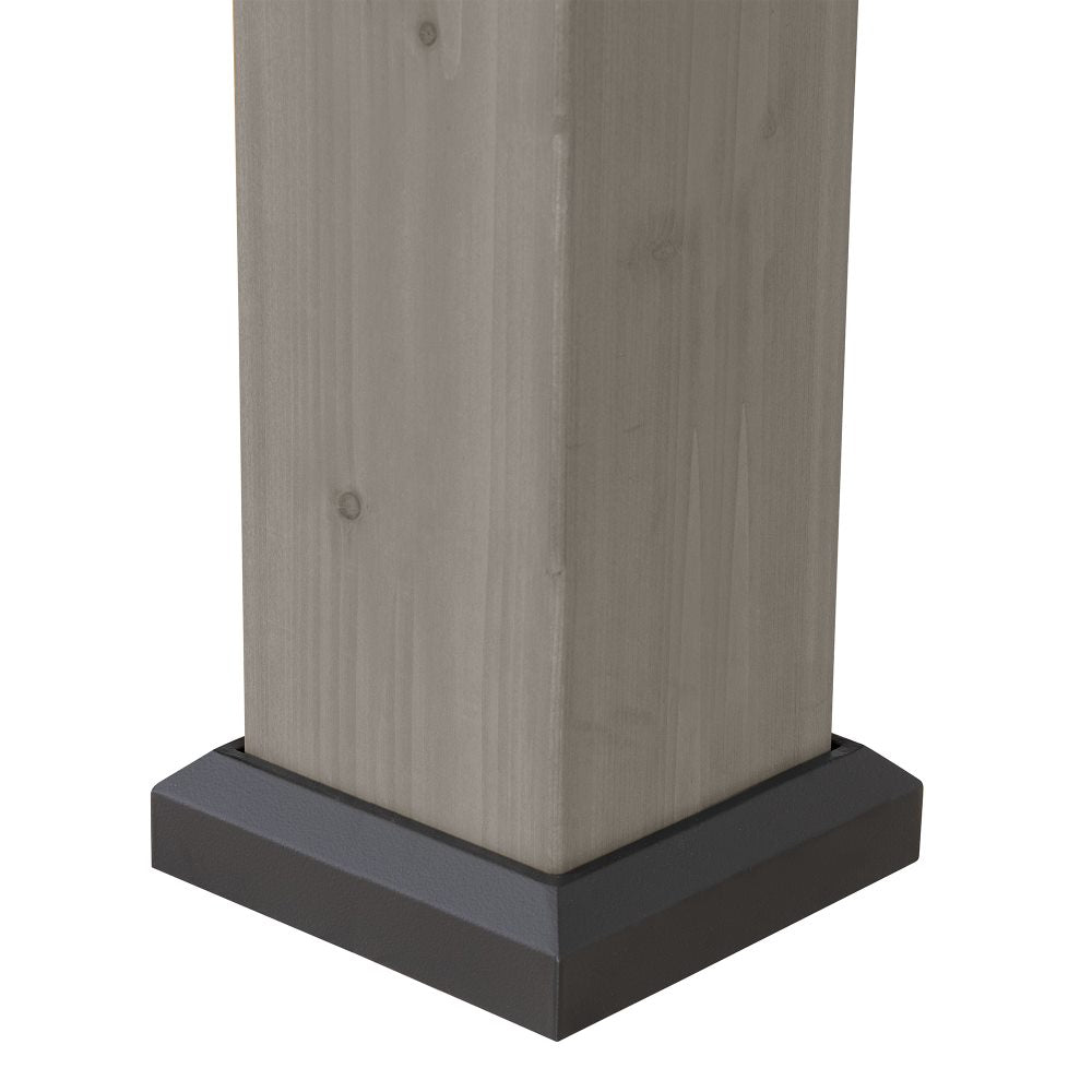 SUNJOY 12x20 Cedar Hardtop Gazebo with 2 Ceiling Hooks - Grey