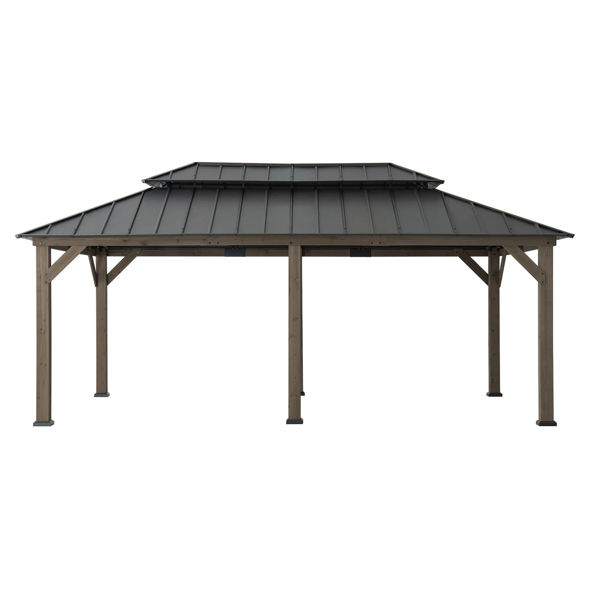 12x20 Hardtop Gazebo | Patio Structure with Hooks - SUNJOY