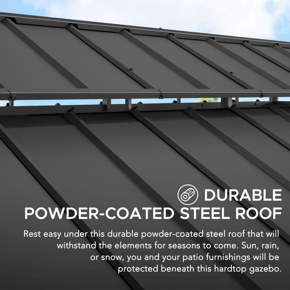 SUNJOY 12x20 Patio Wooden Gazebo with Ceiling Hooks