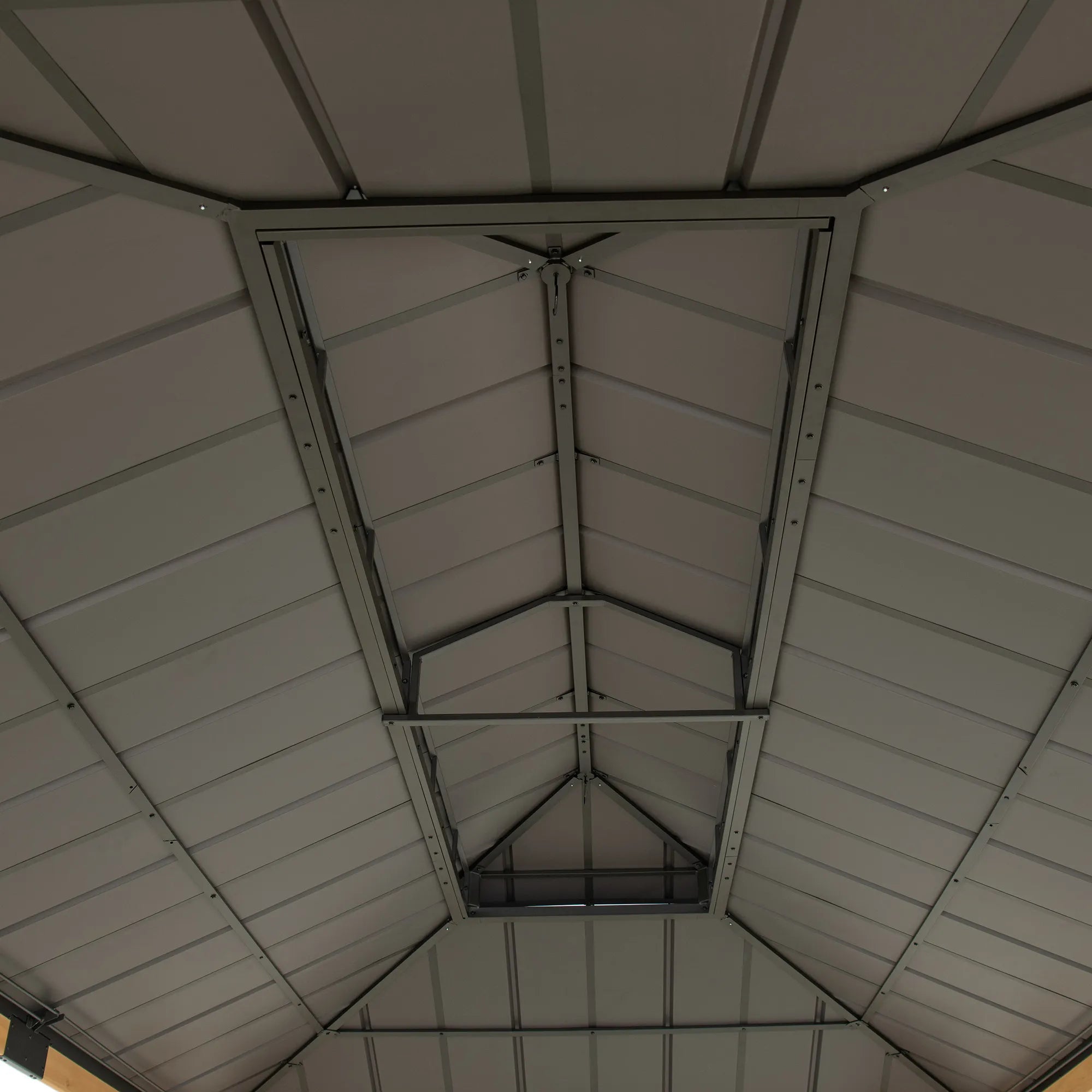 SUNJOY 12x20 Patio Wooden Gazebo with Ceiling Hooks - Weathered Cedar