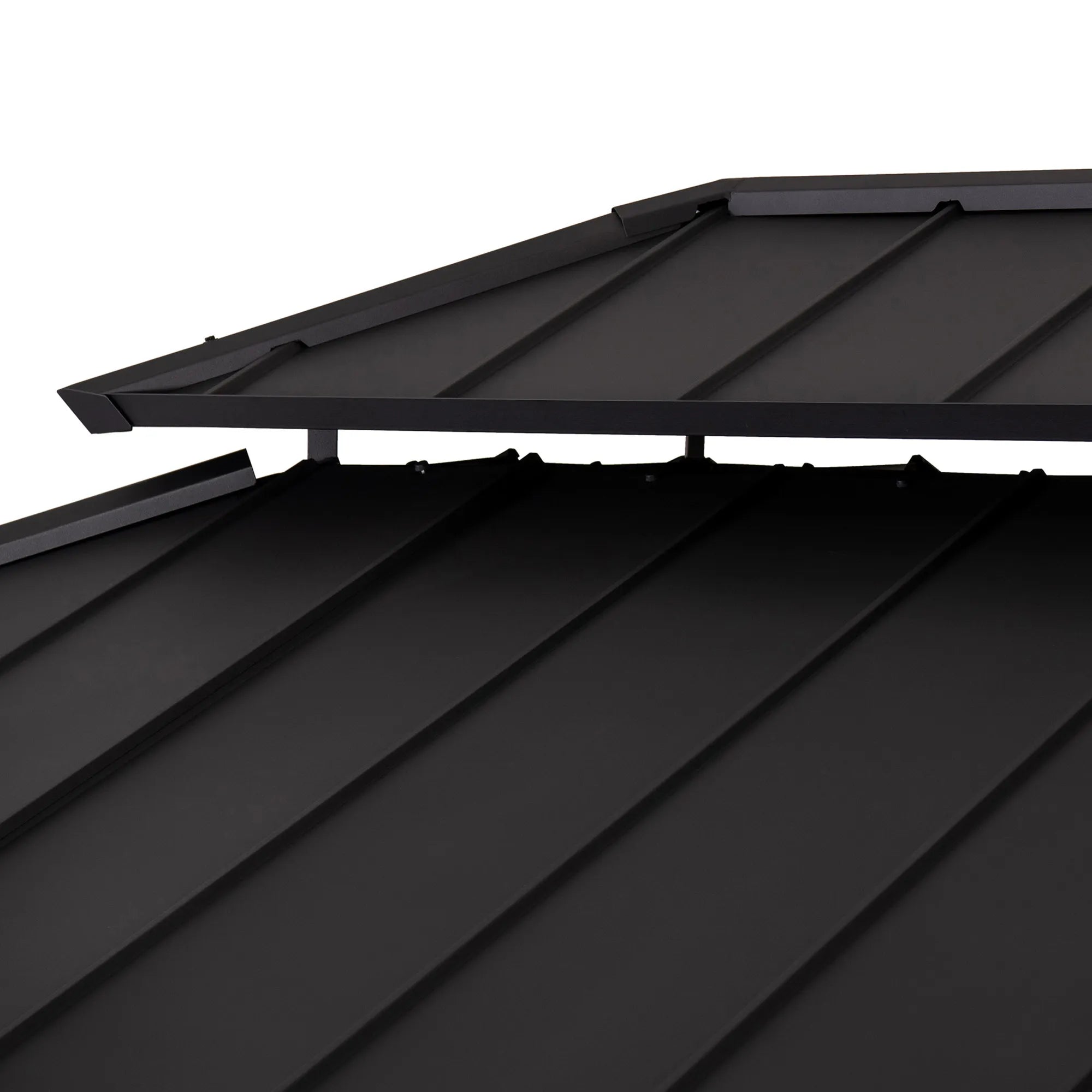 SUNJOY 10x12 Heavy-Duty Hardtop Gazebo with Mosquito Netting & Wood-Look Beams