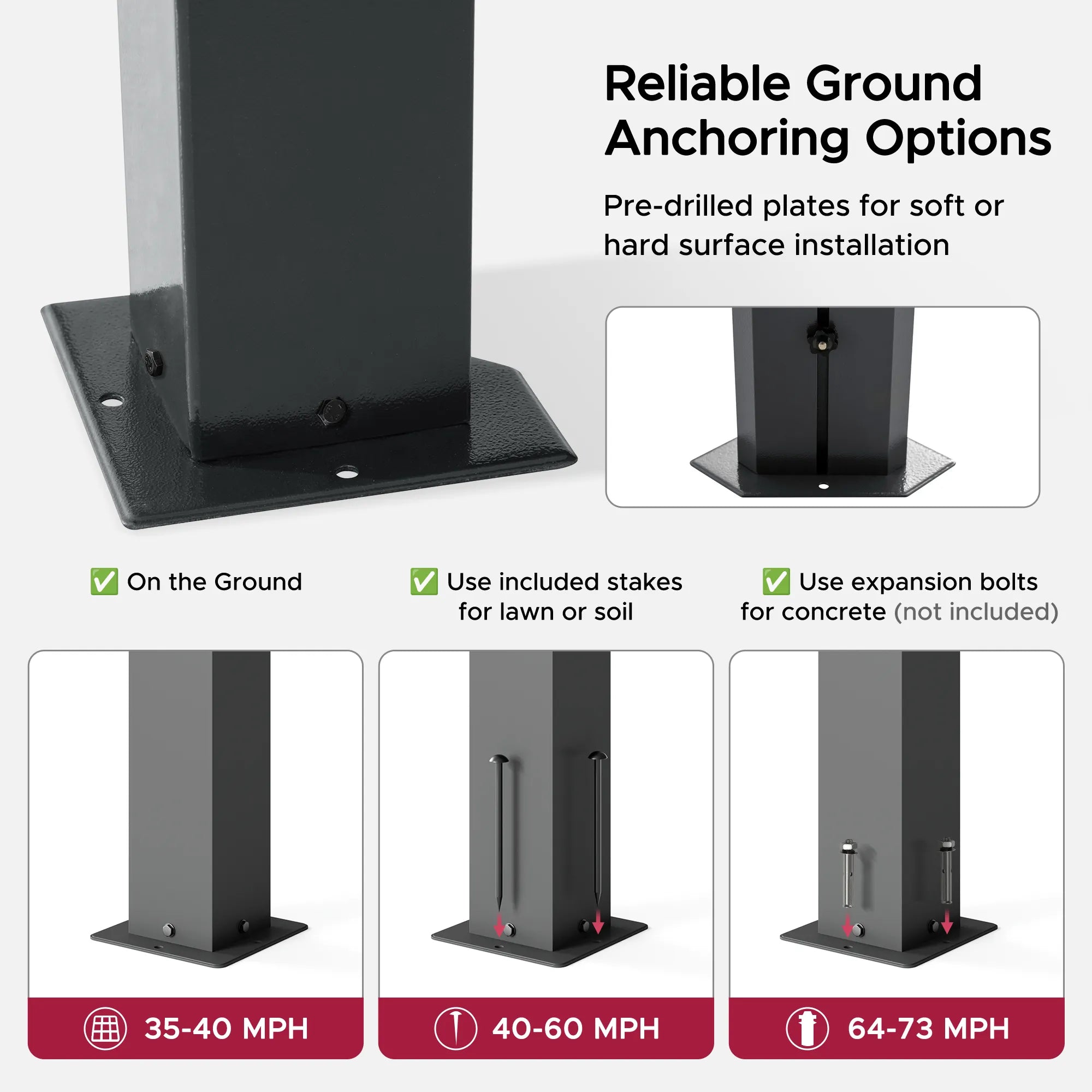 SUNJOY Kingston 12x16 Gazebo with Netting & Curtain | Steel Roof - Gray Aluminum Posts