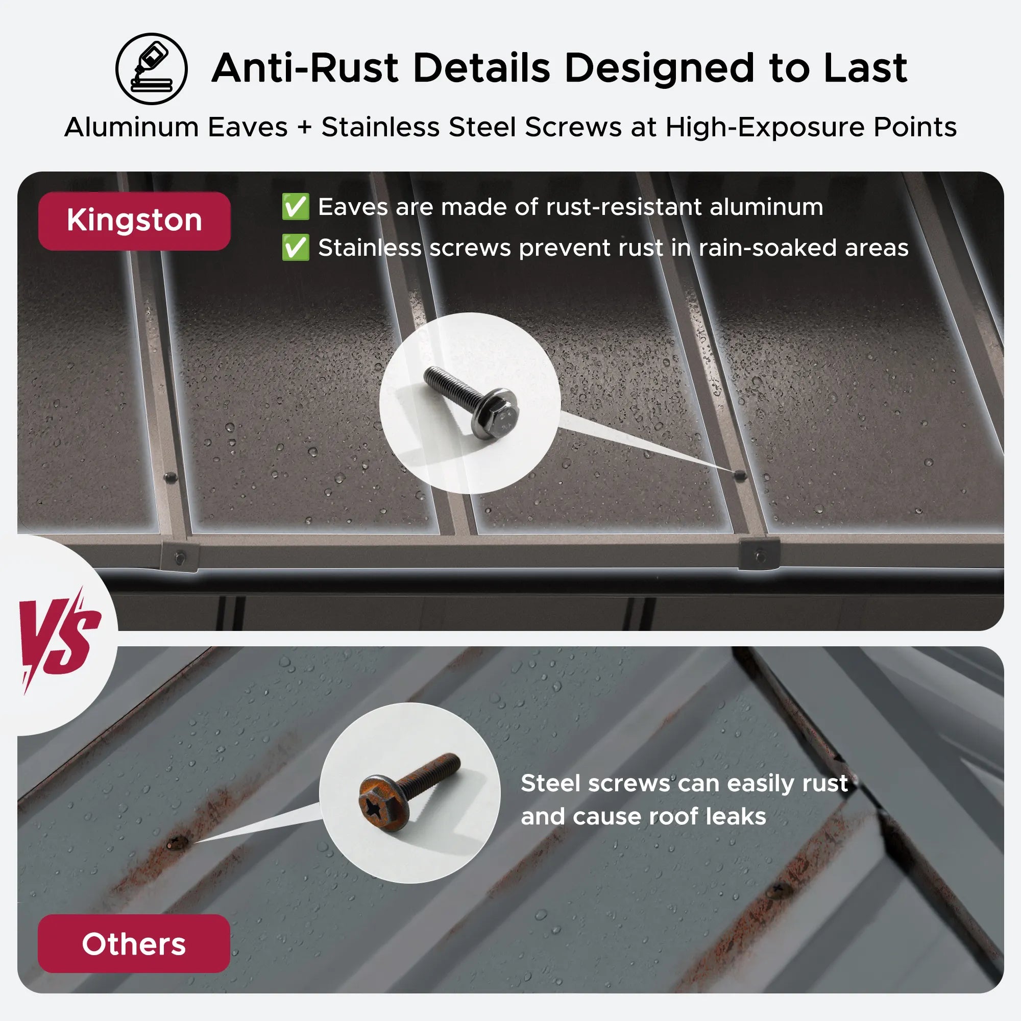 SUNJOY Kingston 12x16 Gazebo with Netting & Curtain | Steel Roof - Brown Aluminum Posts