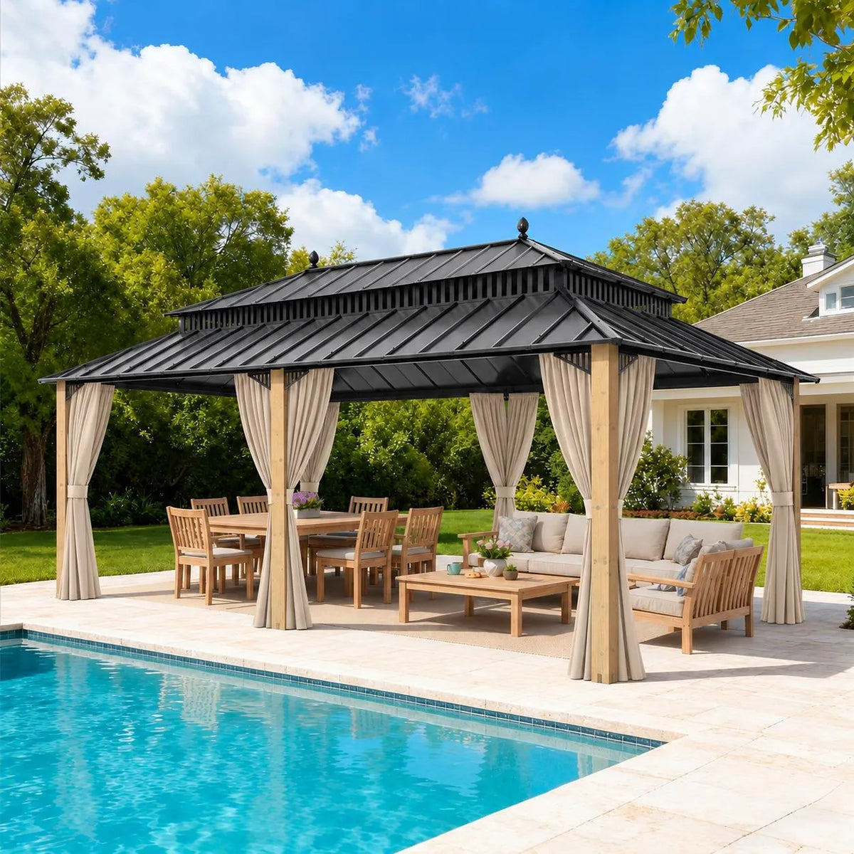 Kingston Elite Cedar Gazebo, 12x20