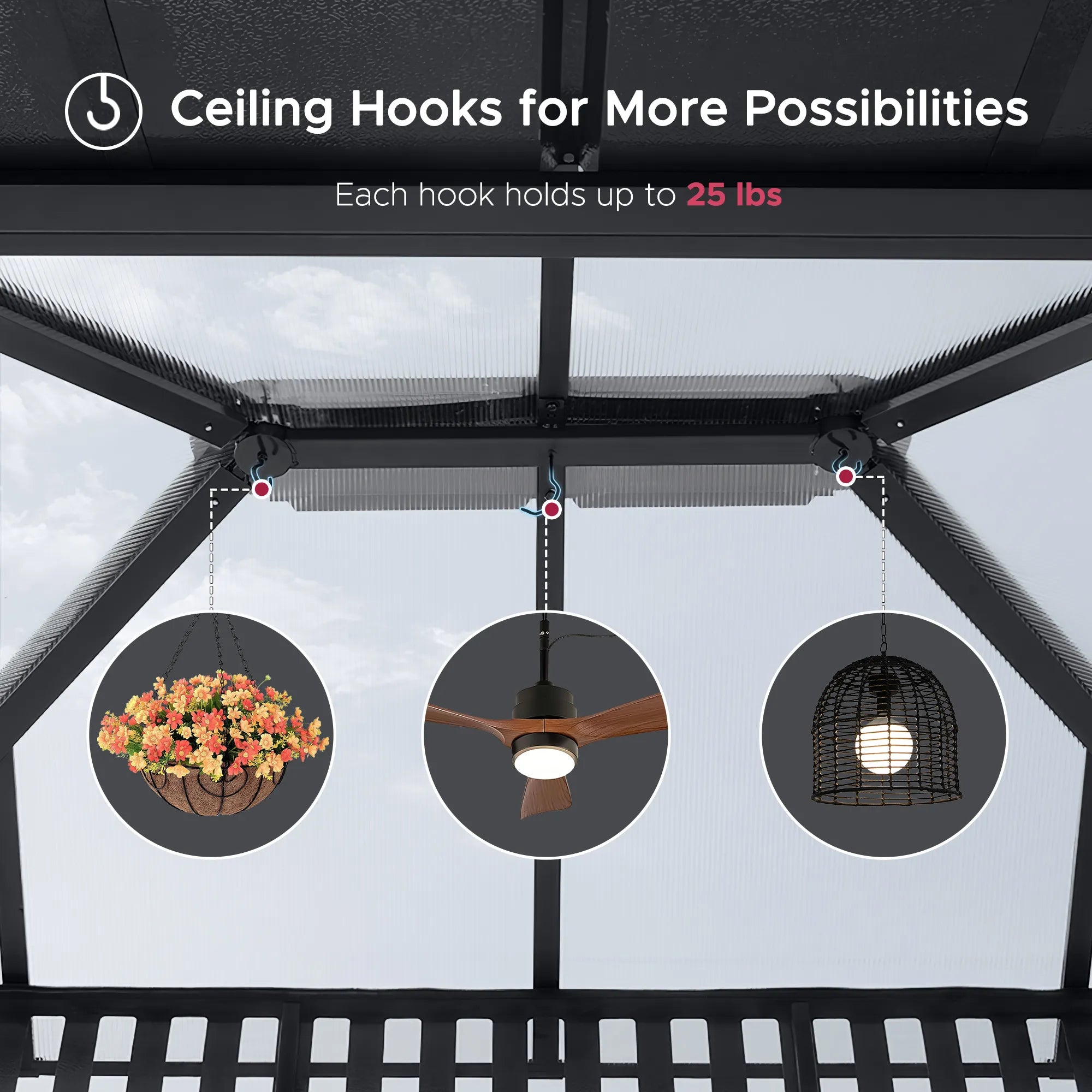 SUNJOY Kingston 12x10 Gazebo with Netting & Curtain | Steel Roof with Extra-Tall & Oversized PC Vent Top - Cedar Wood Posts