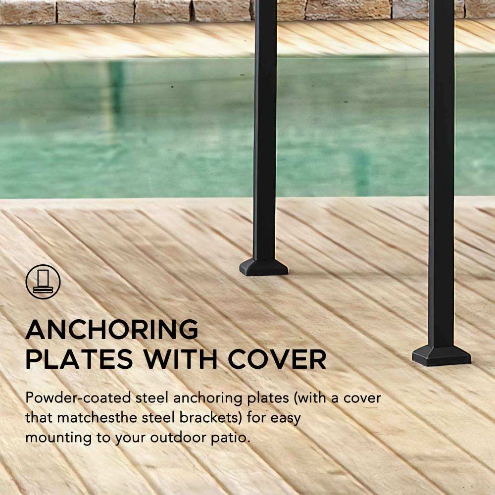 SUNJOY 5x8 BBQ Grill Gazebo with Bar Shelves and Hooks.