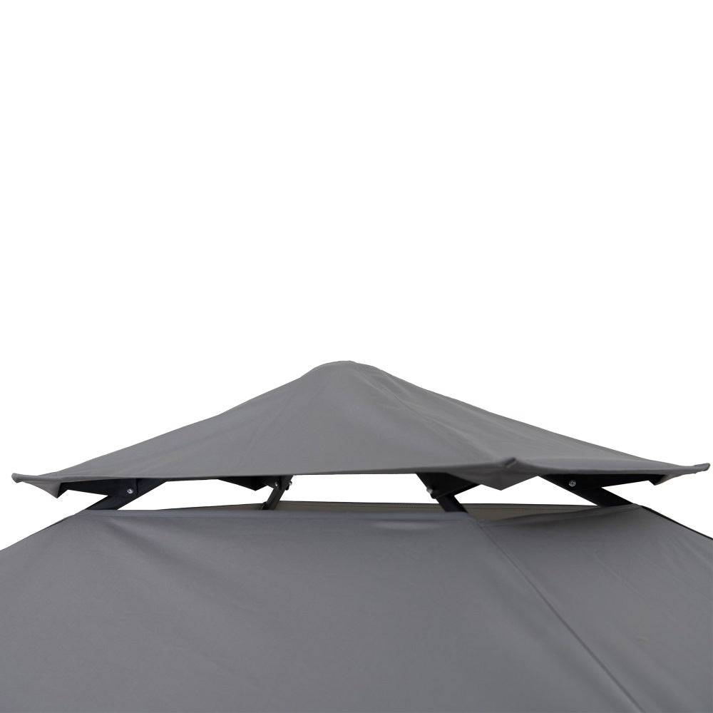 SUNJOY 5x8 Pop up Grill Gazebo with Magnetic LED Light and Carrying Bag - Grey